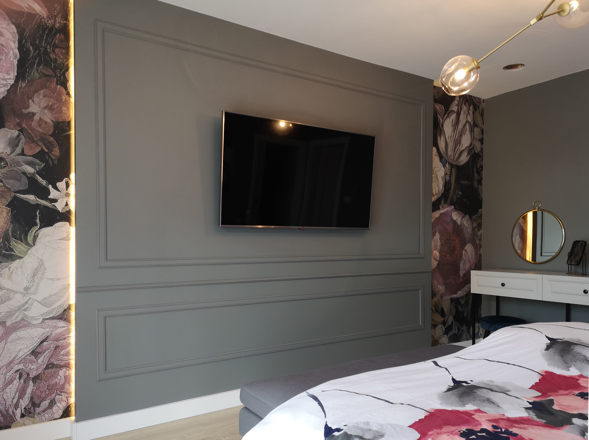 Projekt wnętrza sypialni. Tarnów.