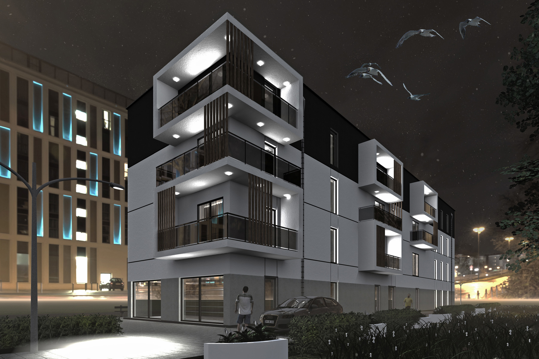 Projekt architektoniczny budynku wielorodzinnego Brzesko 2020.