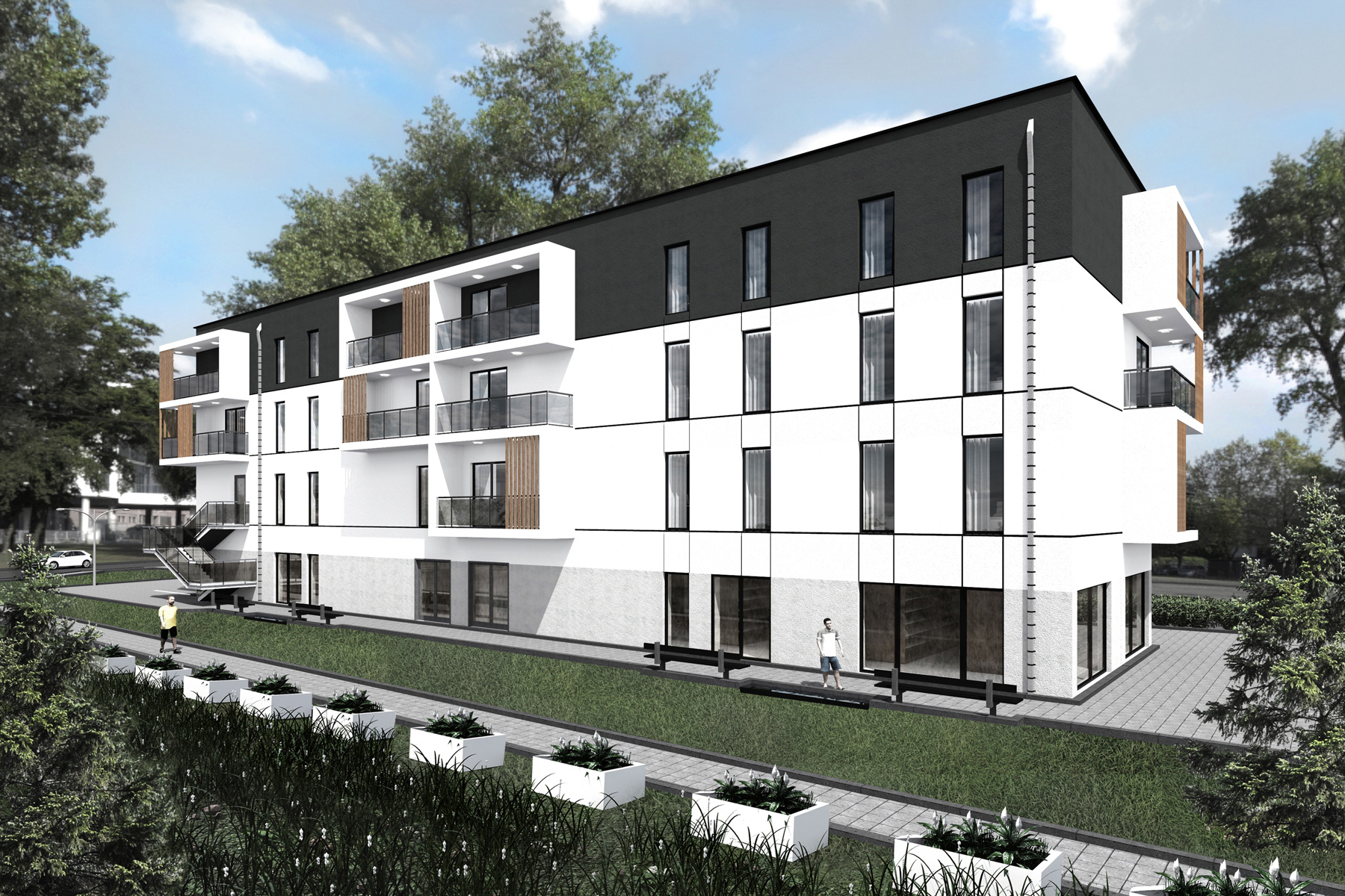 Projekt architektoniczny budynku wielorodzinnego Brzesko 2020.