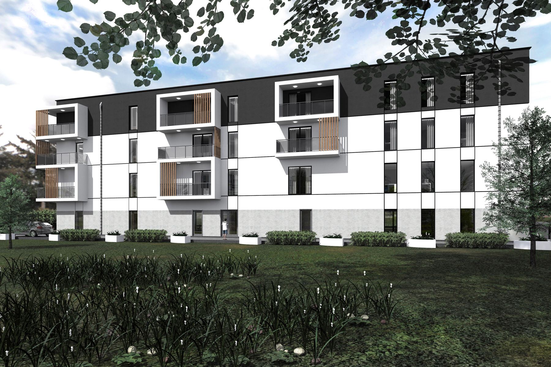 Projekt architektoniczny budynku wielorodzinnego Brzesko 2020.