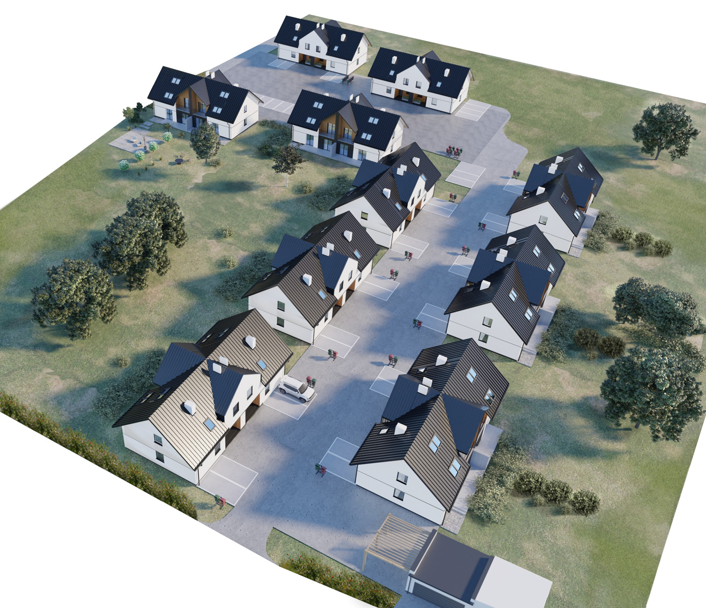 Osiedle bliźniaków. Tarnów 2020.